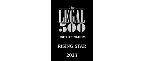 The Legal 500 UK 2023 - Rising star The Legal 500 UK 2023 - Rising star